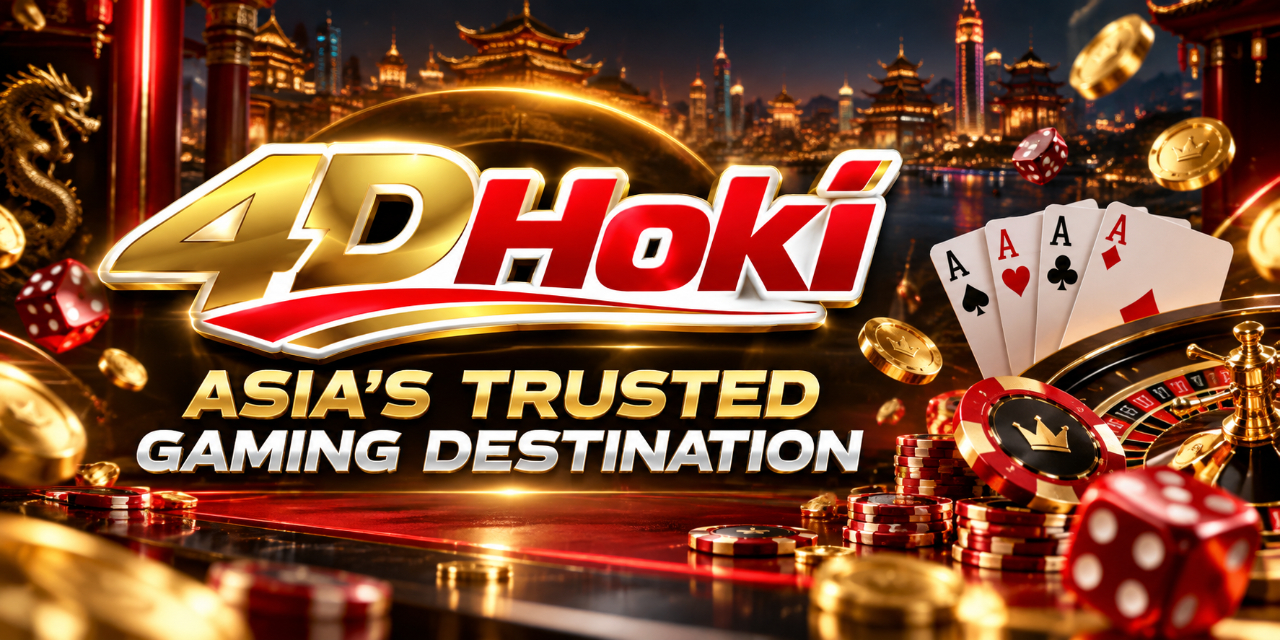 4DHOKI online gaming platform with a premium black and gold design and modern digital entertainment visuals
